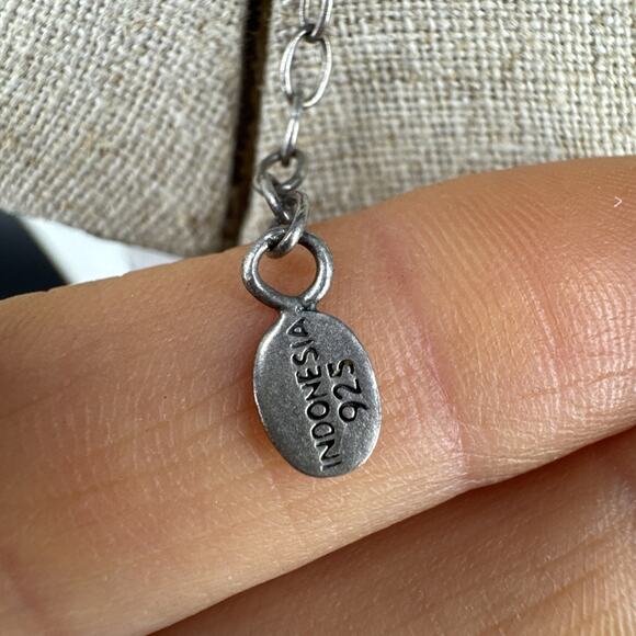 SILPADA Sterling Silver Soursop Leaf Pendant Waxed Cotton Cord Necklace N2100 - Picture 9 of 16